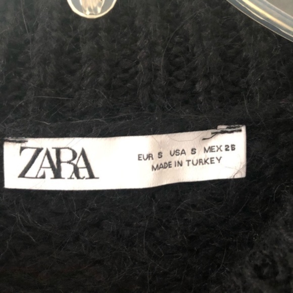 ❌SOLD❌ ZARA Black Oversized Wool Blend Sweater - Picture 7 of 7